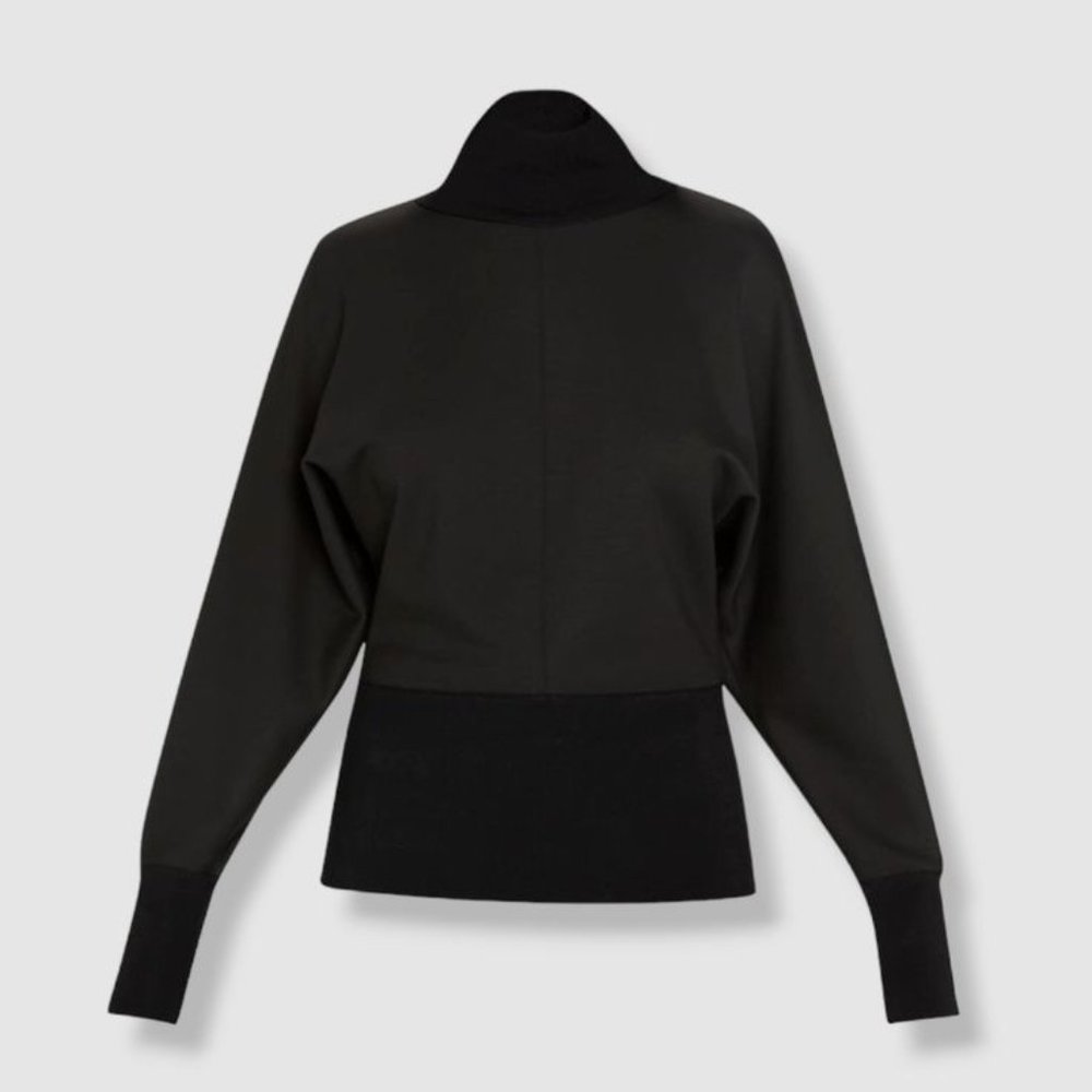 Theory Black Longsleeve Turtleneck Top Size SP NWT
